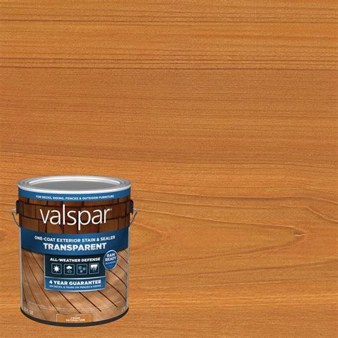 Valspar Pre-Tinted Cedar Naturaltone Transparent Exterior Stain and Sealer (Actual Net Contents ...