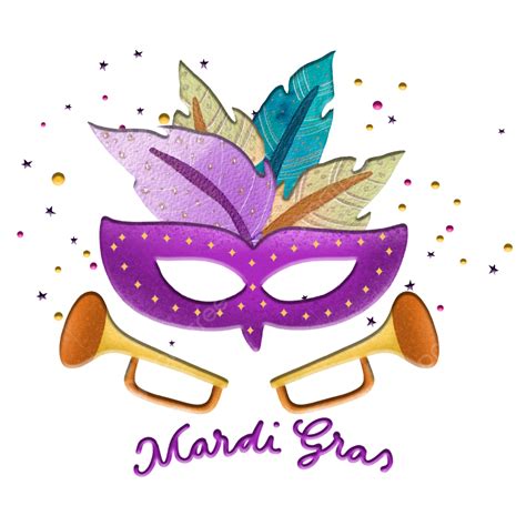 Mardi Gras Mask Hd Transparent, Mardi Gras With Mask And Feathers ...