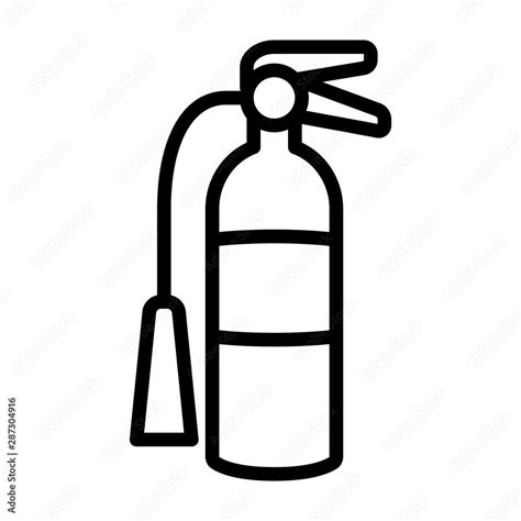 Fire extinguisher line art vector icon for apps and websites Stock Vector | Adobe Stock