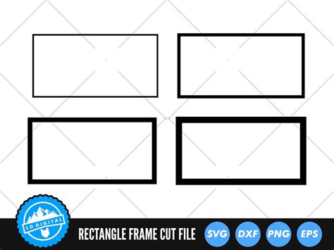 Rectangle Frame SVG Files Frame Cut Files Shape SVG Vector Border ...