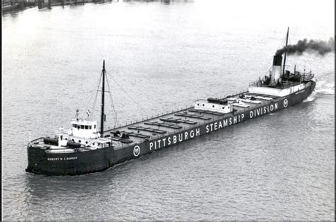 Robert W.E. Bunson, bulk freighter, built 1900. Great Lakes Shipping, Fr. Dowling, Marine ...