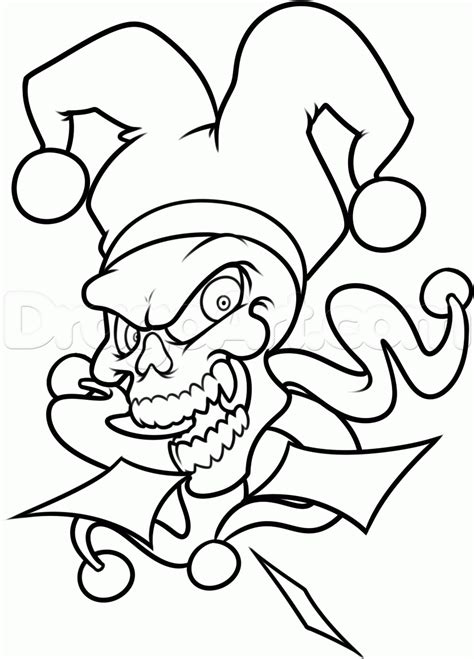 Evil Clown Face Drawing at GetDrawings | Free download