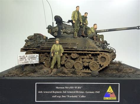 Sherman Fury Crew - 1:35 by Daz (MModels) Art Model, Model Kit, Tank ...