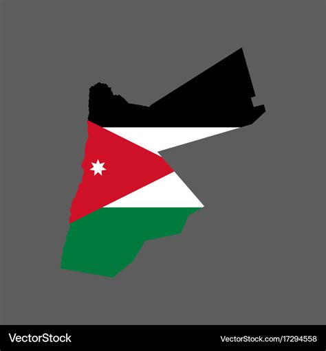 Jordan flag and map Royalty Free Vector Image - VectorStock