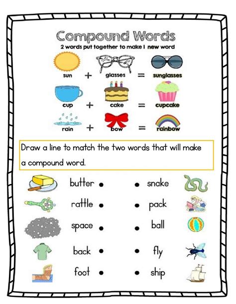 Compound Word List First Grade