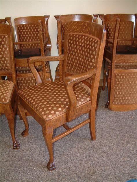 10 Oak Clawfoot Dining Chairs SOLD – Salado Creek Antiques