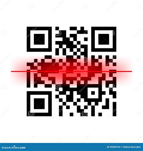 Bar Code Scanning Vector Digital Code Scan Stock Vector - Illustration ...