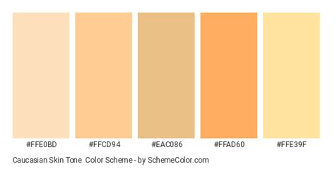 Caucasian Skin Tone Color Scheme » Cream » SchemeColor.com