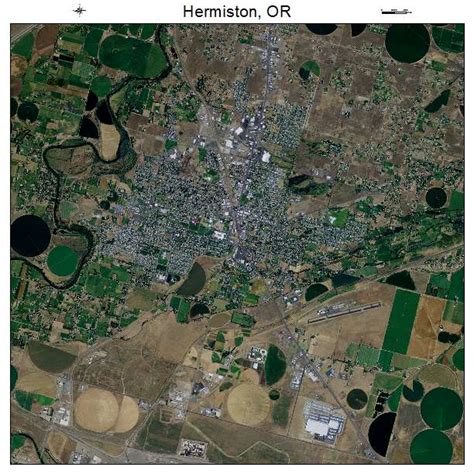 Aerial Photography Map of Hermiston, OR Oregon