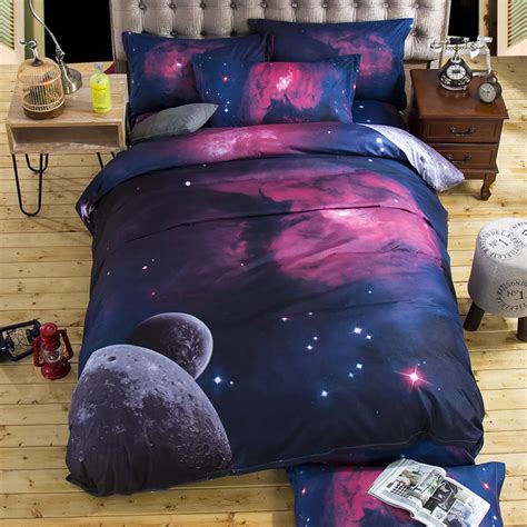 3d Galaxy bedding sets Twin/Queen Size Universe Outer Space Themed ...