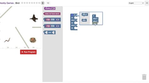 Blockly Games Bird Solutions 1-10 - YouTube