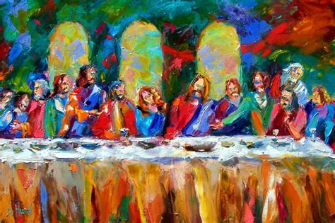 Contemporary Artists of Texas: Religious Art, Last Supper, "Who Among Us" Figurative Oil ...