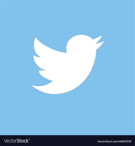 Blue twitter bird social media web or internet Vector Image