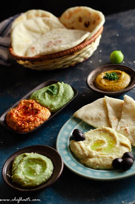 HUMMUS (5 VARIATIONS) WITH PITA BREAD – Chef Hasti