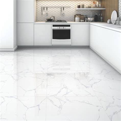 White Marble Gloss Tiles 600x600 - Only £19.94 at Direct Tile Warehouse