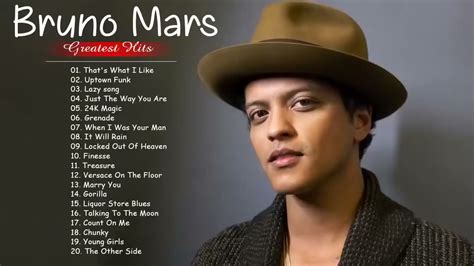 Bruno Mars Greatest Hits 2020 -Top 20 New Best Playlist Songs by Bruno ...