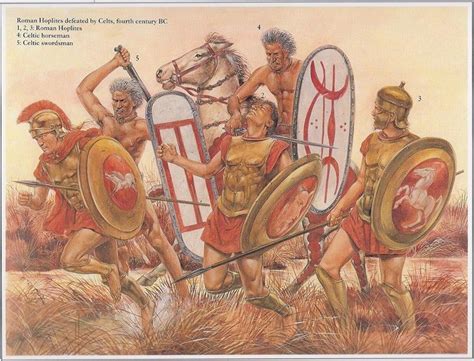 Roman hoplites defeated by Celts, battle of Allia, 390 BC. Double click ...