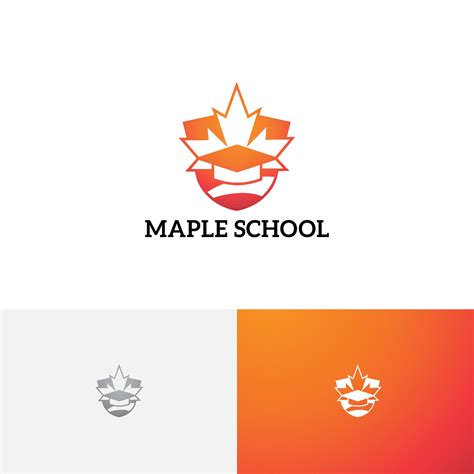 Maple School Academy Course Leaf Shield Education Logo 3464575 Vector ...