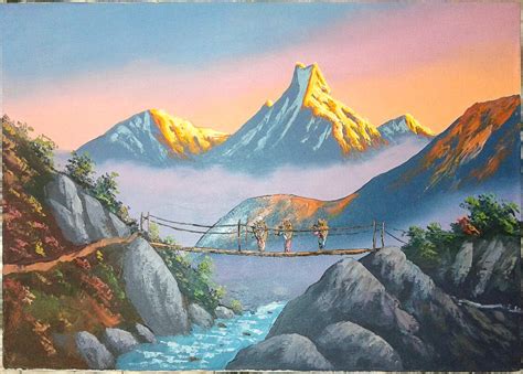 Nepal Himalaya painting-1-3 | traditionalartofnepal.com