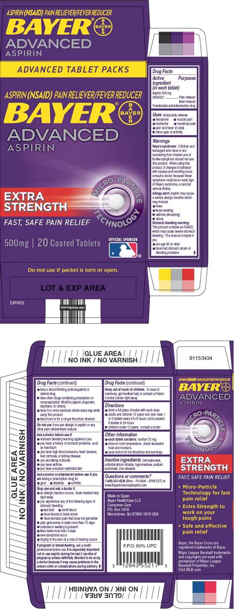 Bayer Advanced Aspirin Extra Strength (Bayer HealthCare LLC, Consumer ...