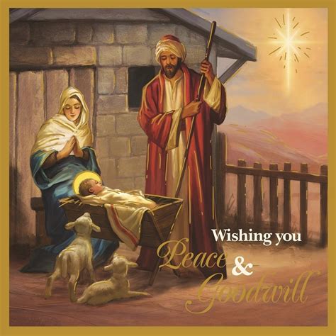 12 x Religious Scenes Foil Design Christmas Cards Christian Jesus Saint Mary | eBay