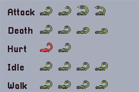 Free Enemy Sprite Sheets Pixel Art by Free Game Assets (GUI, Sprite, Tilesets)