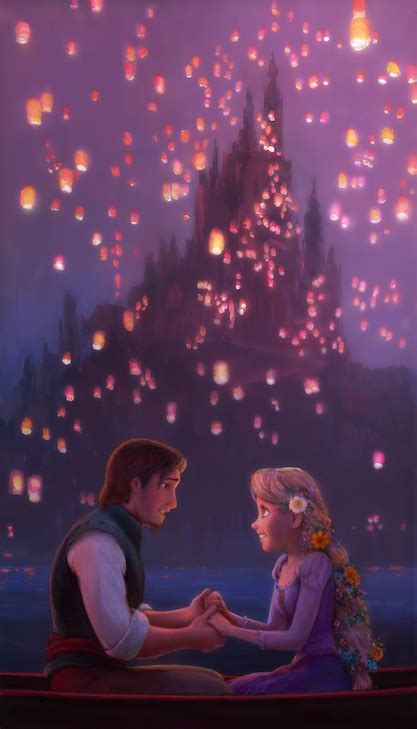 Lanterns Rapunzel Artist Proof Giclee on Canvas by William Silvers