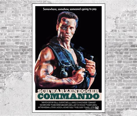 COMMANDO movie Poster Arnold Schwarzenegger - Etsy