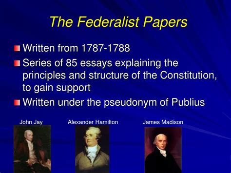 PPT - The Federalist Papers PowerPoint Presentation, free download - ID ...