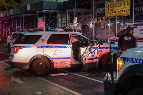 Driver T-bones NYPD squad car at Manhattan intersection: cops