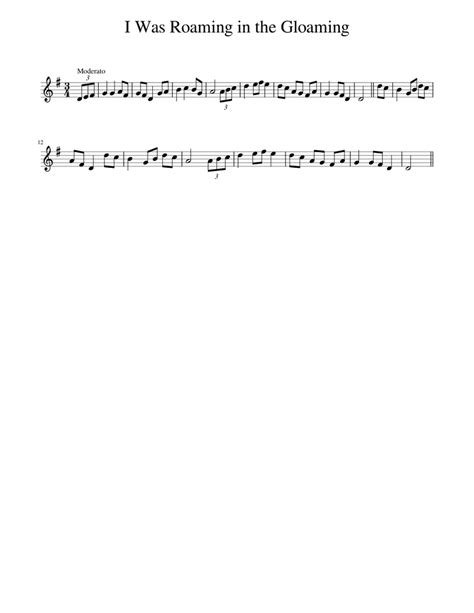 I Was Roaming in the Gloaming Sheet music for Piano (Solo) | Musescore.com