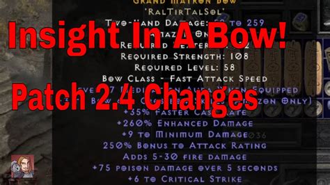 D2R New 2.4 Runewords!! - Insight In A BOW! (Ral Tir Tal Sol) Download & Try It! - YouTube