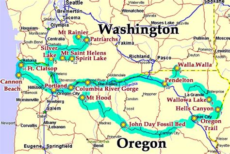 Oregon and Washington Areas | Centralia, Walla walla, Spirit lake