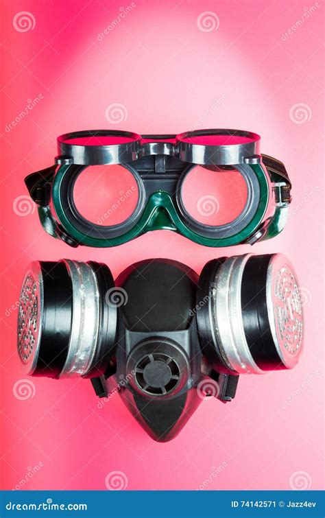 Protective Mask with Filters for Toxic Fumes and Chemicals Stock Image ...