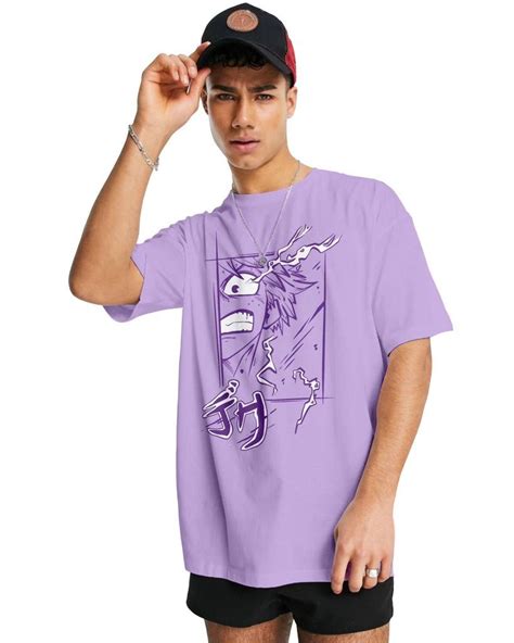 Oversize Anime Lavender Tshirt - TheCoup