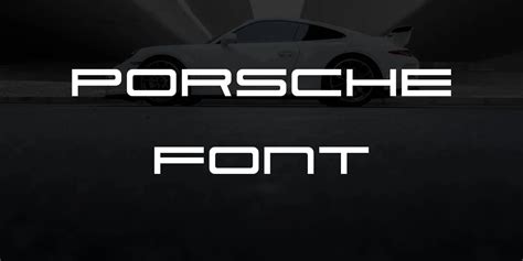 Porsche Font Free Download