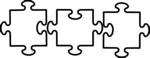 Black And White Jigsaw Clip Art at Clker.com - vector clip art online, royalty free & public domain