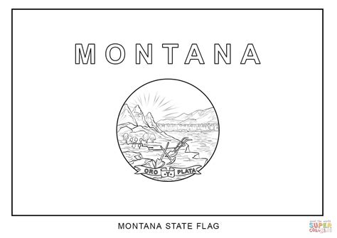 Flag of Montana coloring page | Free Printable Coloring Pages