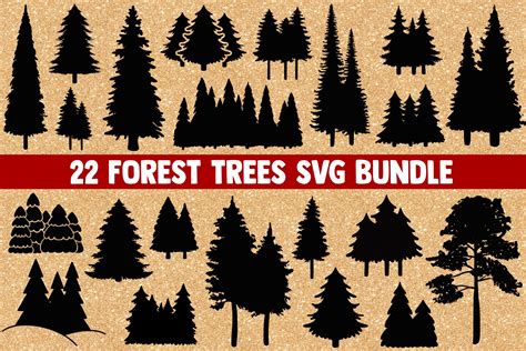 Forest Svg Files Tree Silhouette Tree Cut Files for Cricut Tree SVG Bundle Tree Clipart,tree svg ...