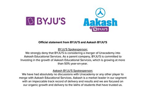 BYJU'S on Twitter: "Our official statement on the rumours surrounding Aakash BYJU'S #byjus # ...