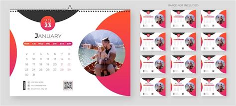 Premium Vector | Modern new year 2023 desk calendar template