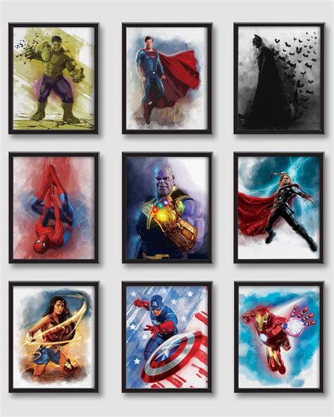 Buy Print'N'Art Superhero Wall Art - Marvel , Avengers , Marvel Wall ...