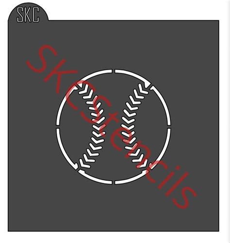 Baseball Stencil Softball stencil Cookie Stencil Sports | Etsy