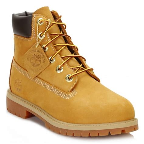 Timberland Timberland 6 Inch Premium Juniors (Z107) Nubuck Wheat 12909 Boots - Timberland from ...