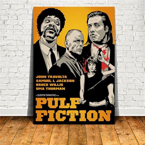 Pulp Fiction Movie Poster Canvas Painting Wall Art Poster Home | Etsy