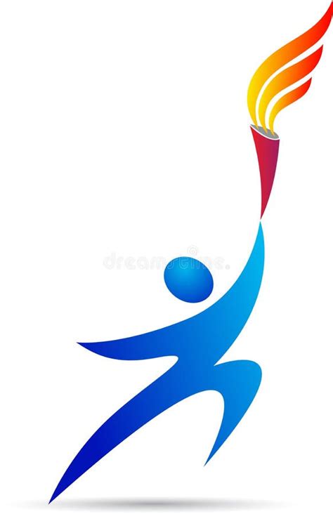 Olympic torch stock vector. Illustration of honour, adult - 25462950