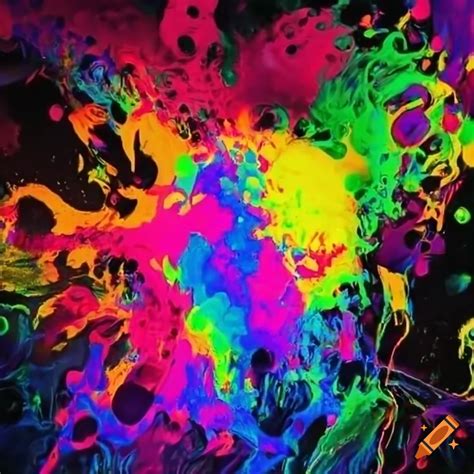 Neon color explosion art on Craiyon