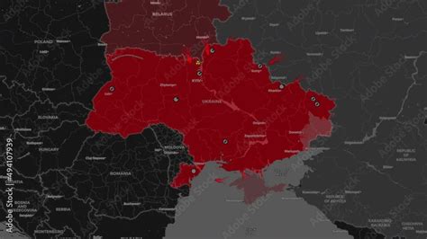 Animation Ukraine war map. Animated map of Russia invasion of Ukraine ...