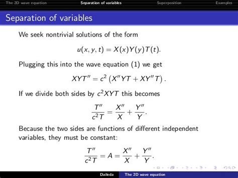 The two dimensional wave equation