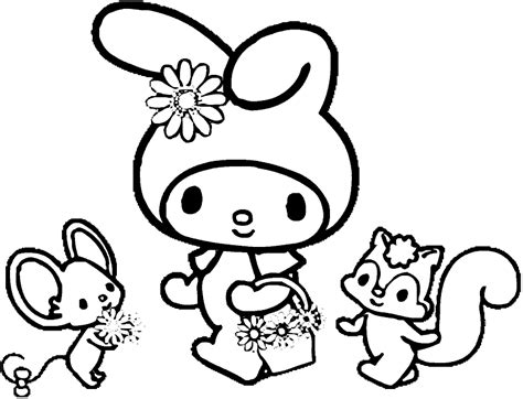 Coloring Pages Fun: My Melody Coloring Pages